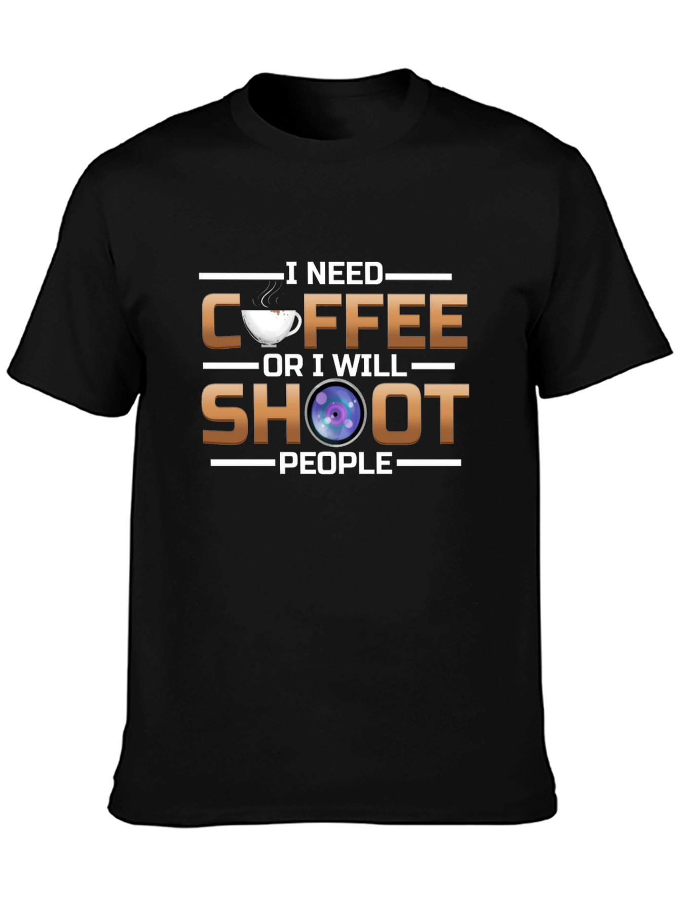 Coffee and Camera Humor T-Shirt