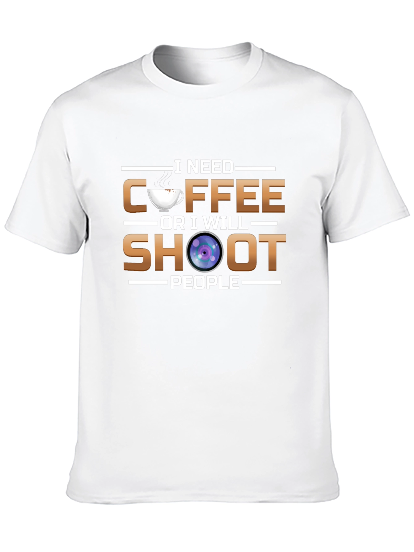 Coffee and Camera Humor T-Shirt