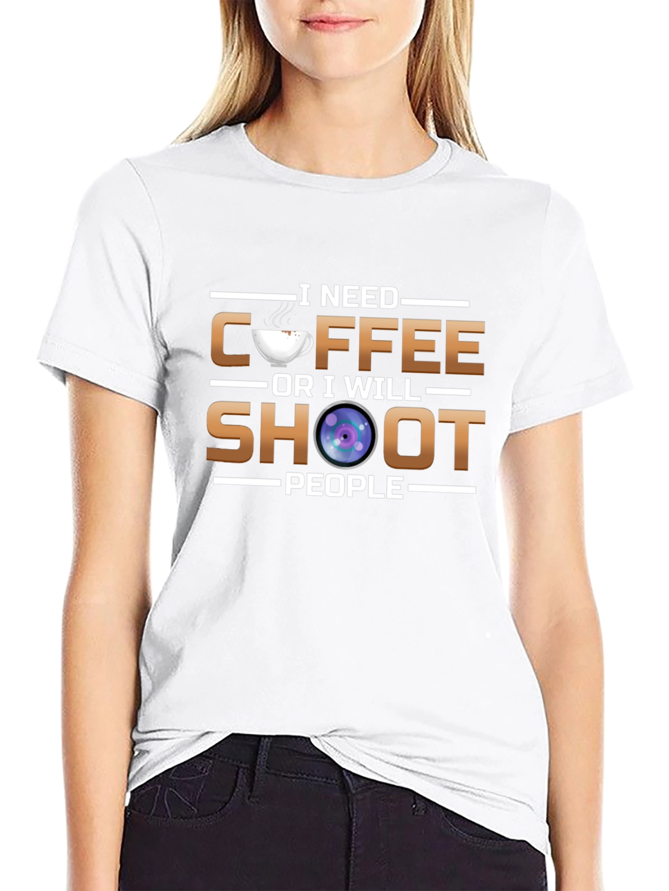 Coffee and Camera Humor T-Shirt