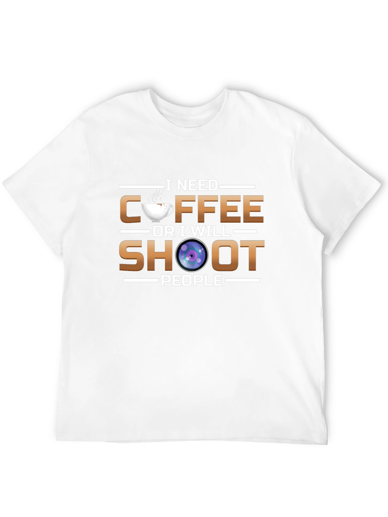 Coffee and Camera Humor T-Shirt