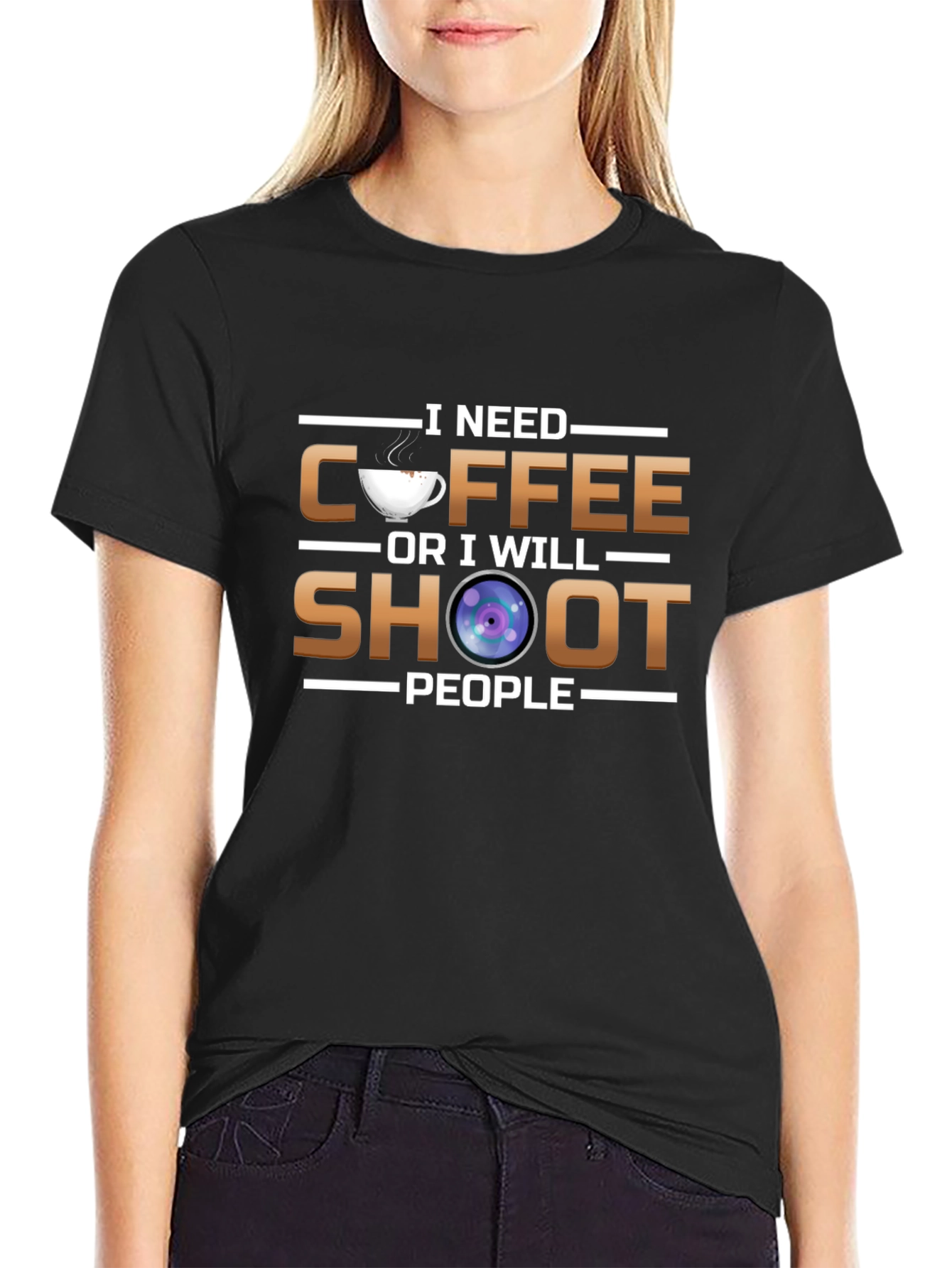 Coffee and Camera Humor T-Shirt