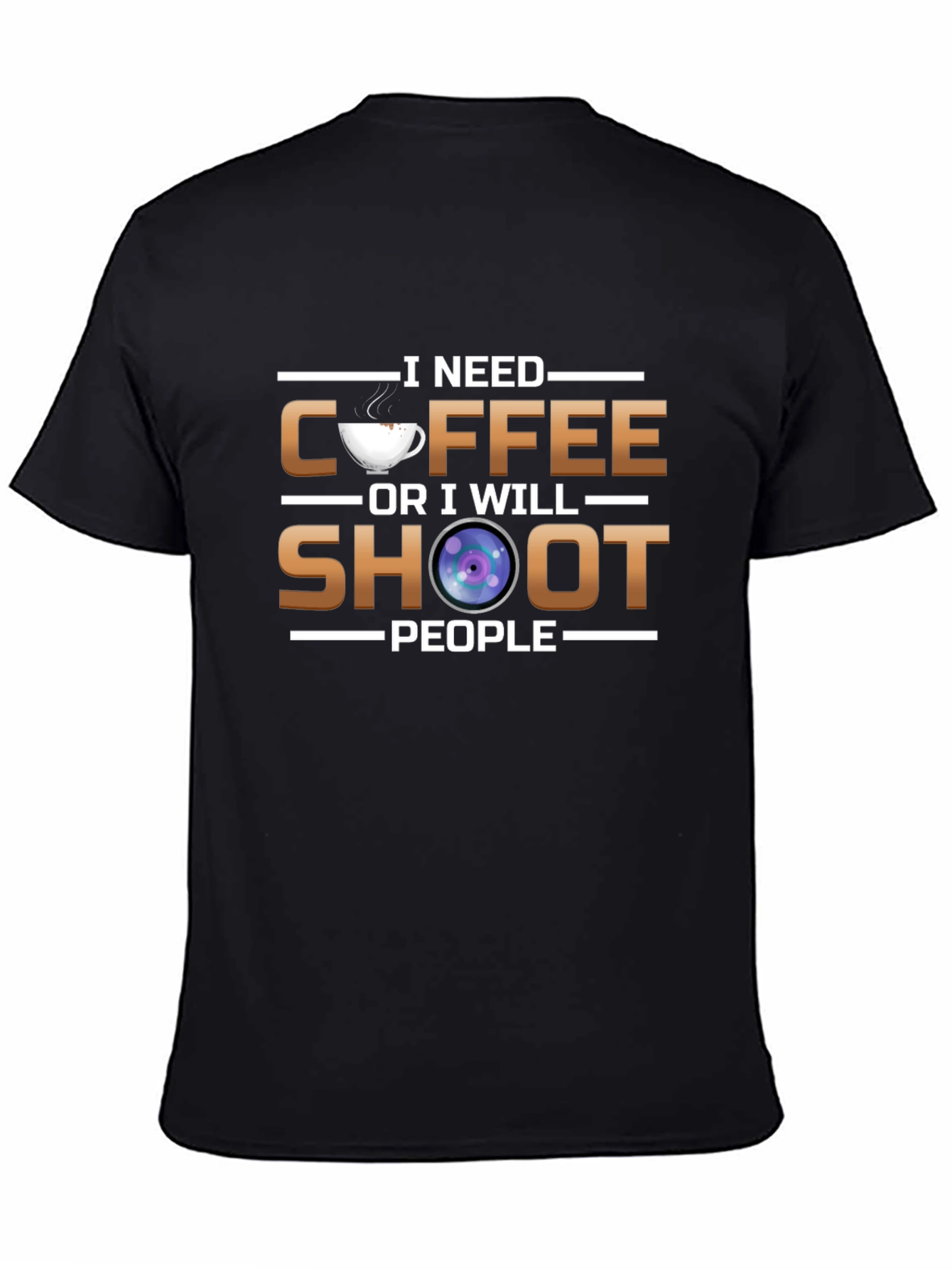 Coffee and Camera Humor T-Shirt