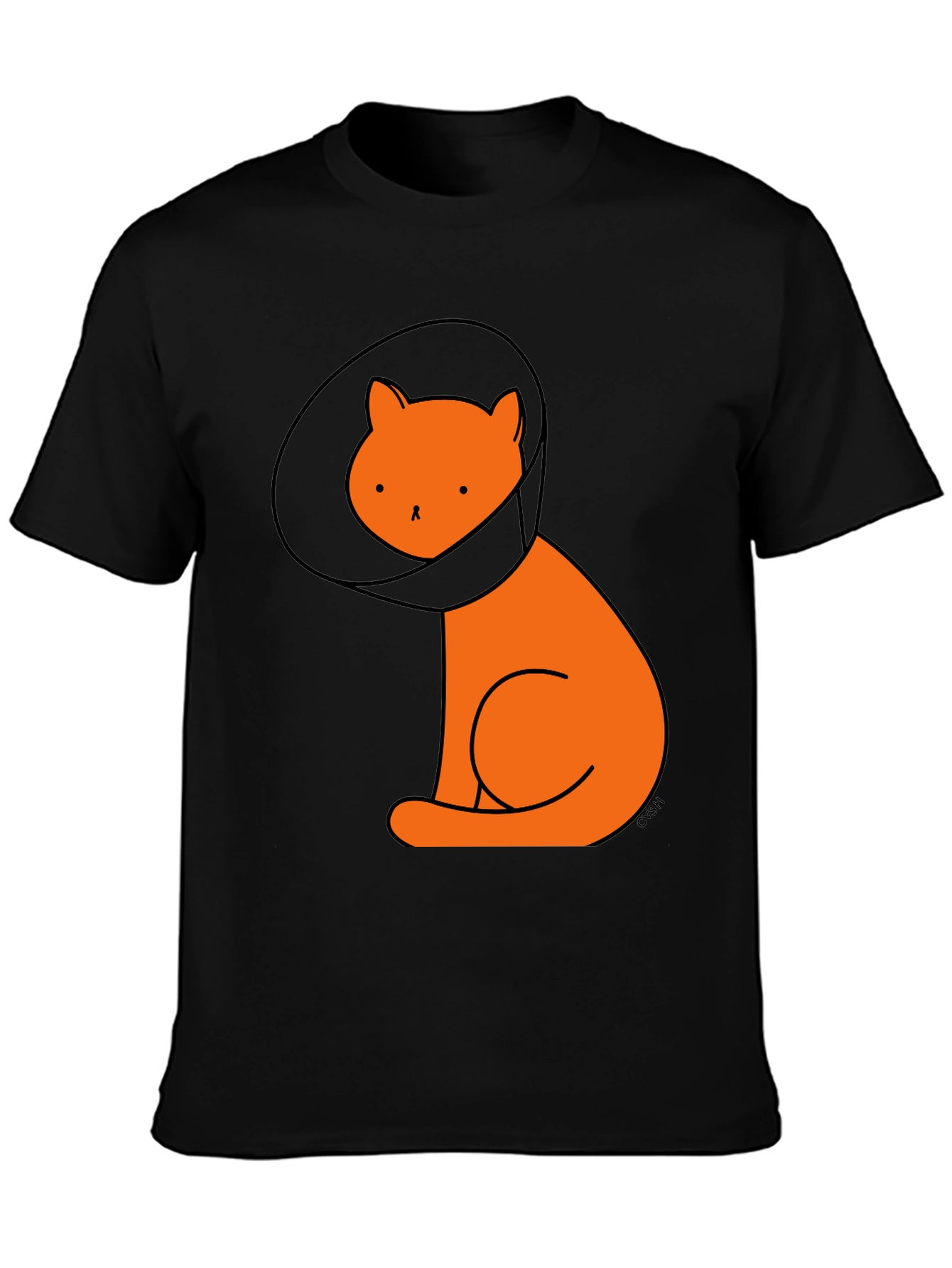 Cone Cat T-Shirt - Unisex Black Tee