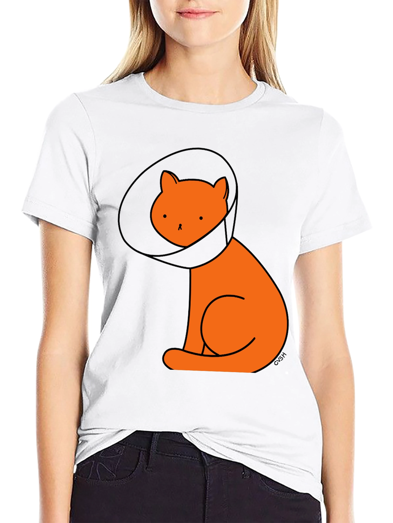 Cone Cat T-Shirt - Unisex Black Tee