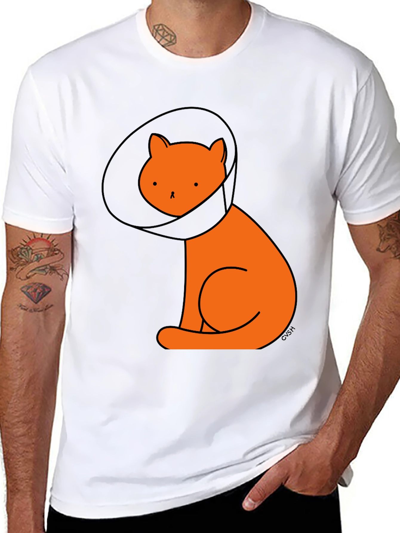 Cone Cat T-Shirt - Unisex Black Tee