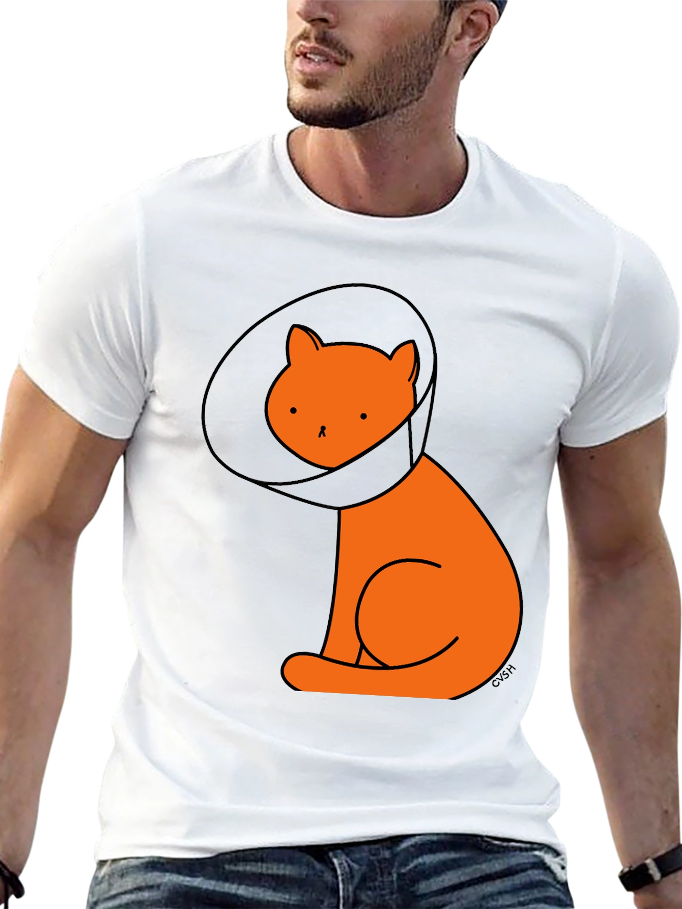 Cone Cat T-Shirt - Unisex Black Tee