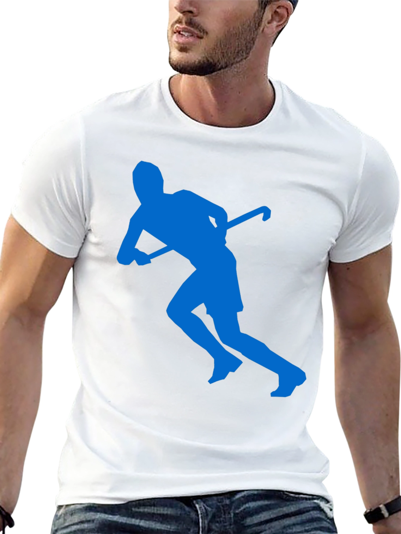 Hockey Player Graphic T-Shirt