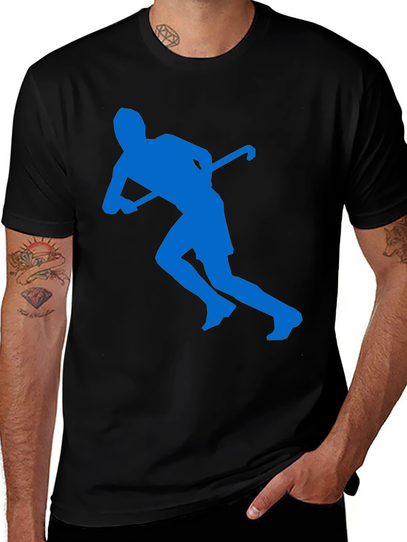 Hockey Player Graphic T-Shirt