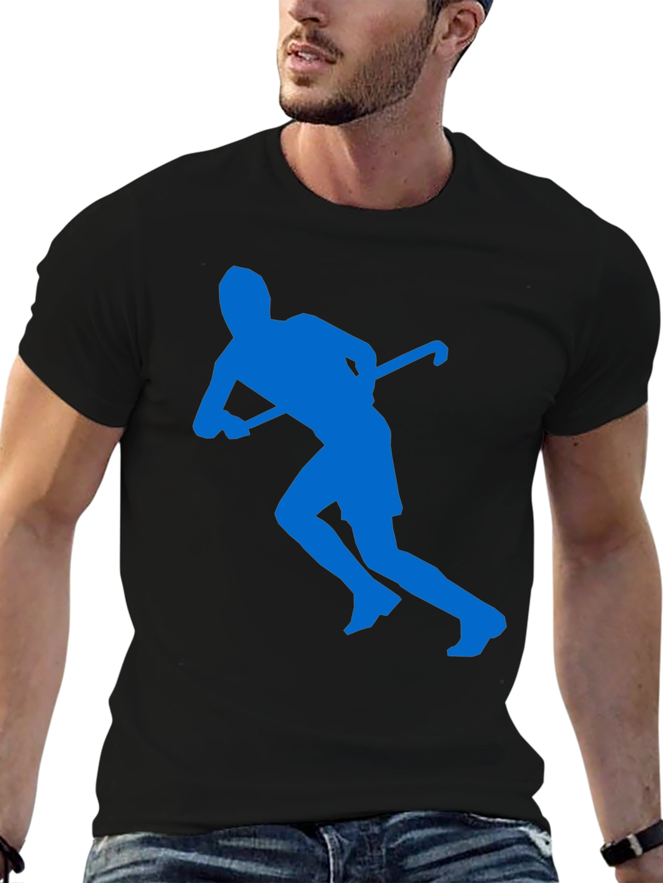 Hockey Player Graphic T-Shirt