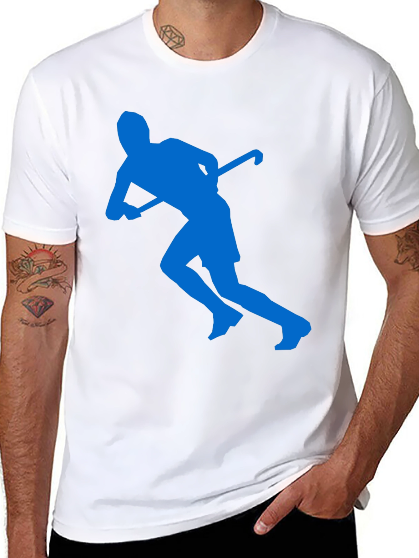 Hockey Player Graphic T-Shirt
