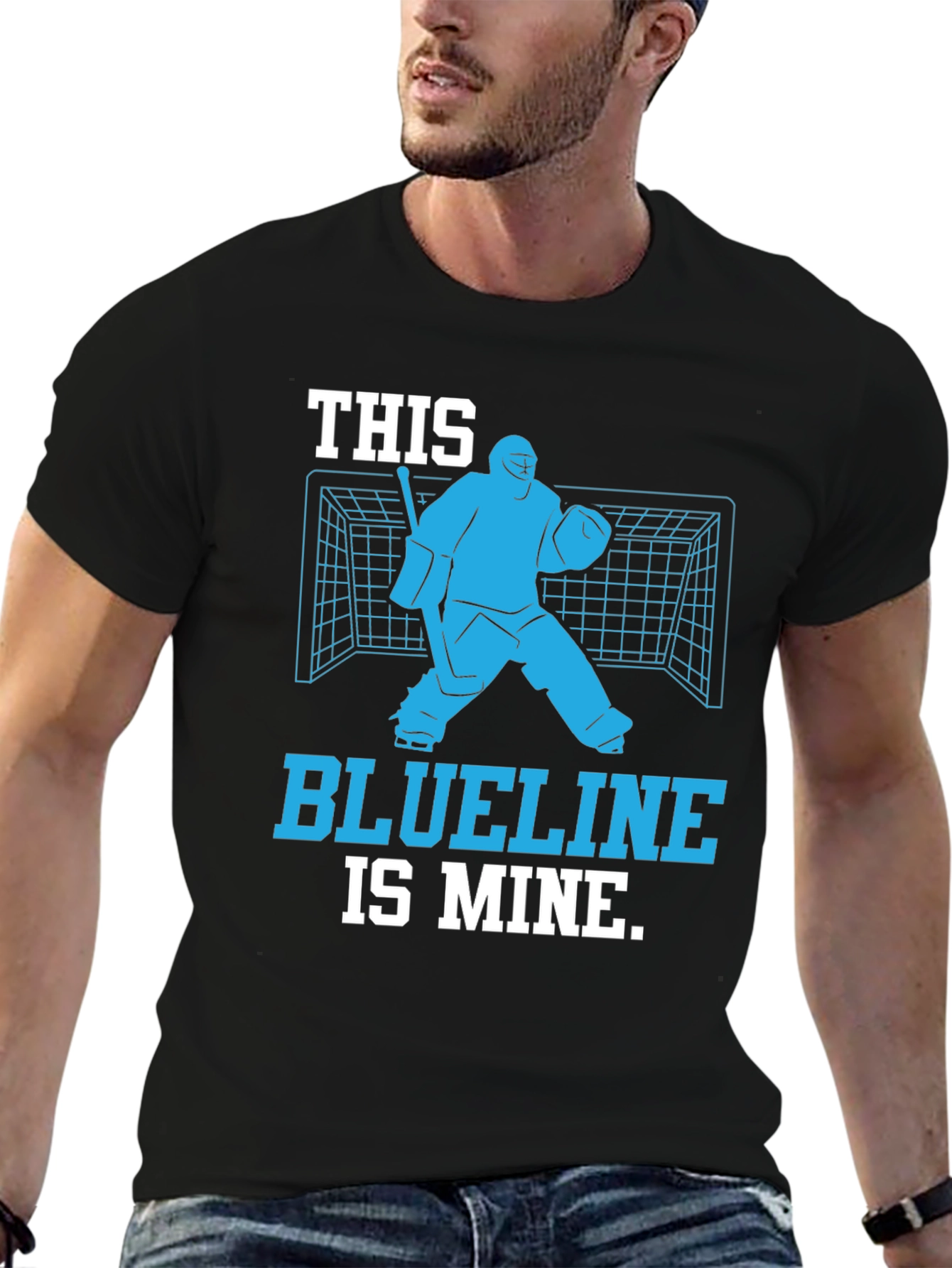 Hockey Goalie T-Shirt - Blueline is Mine!