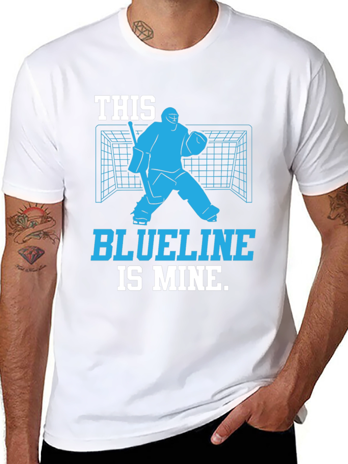 Hockey Goalie T-Shirt - Blueline is Mine!