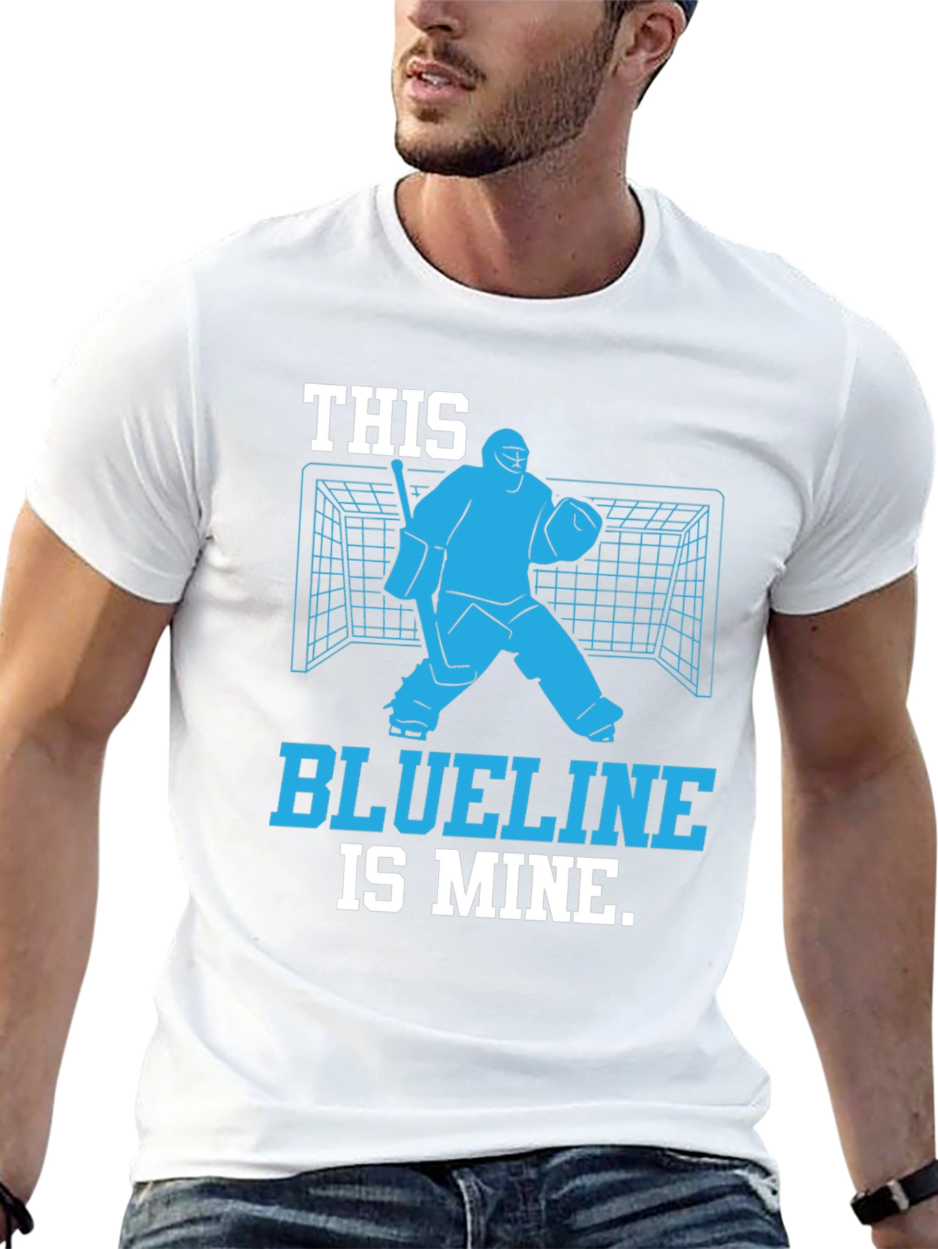 Hockey Goalie T-Shirt - Blueline is Mine!