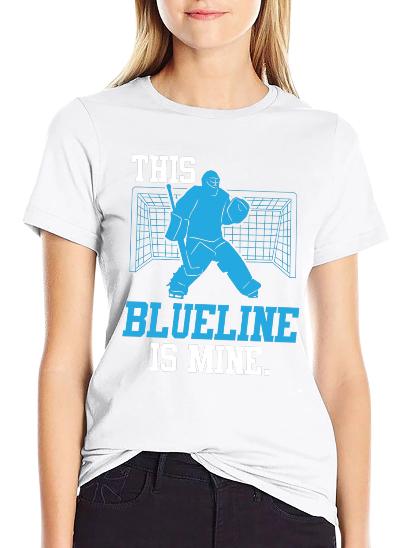 Hockey Goalie T-Shirt - Blueline is Mine!