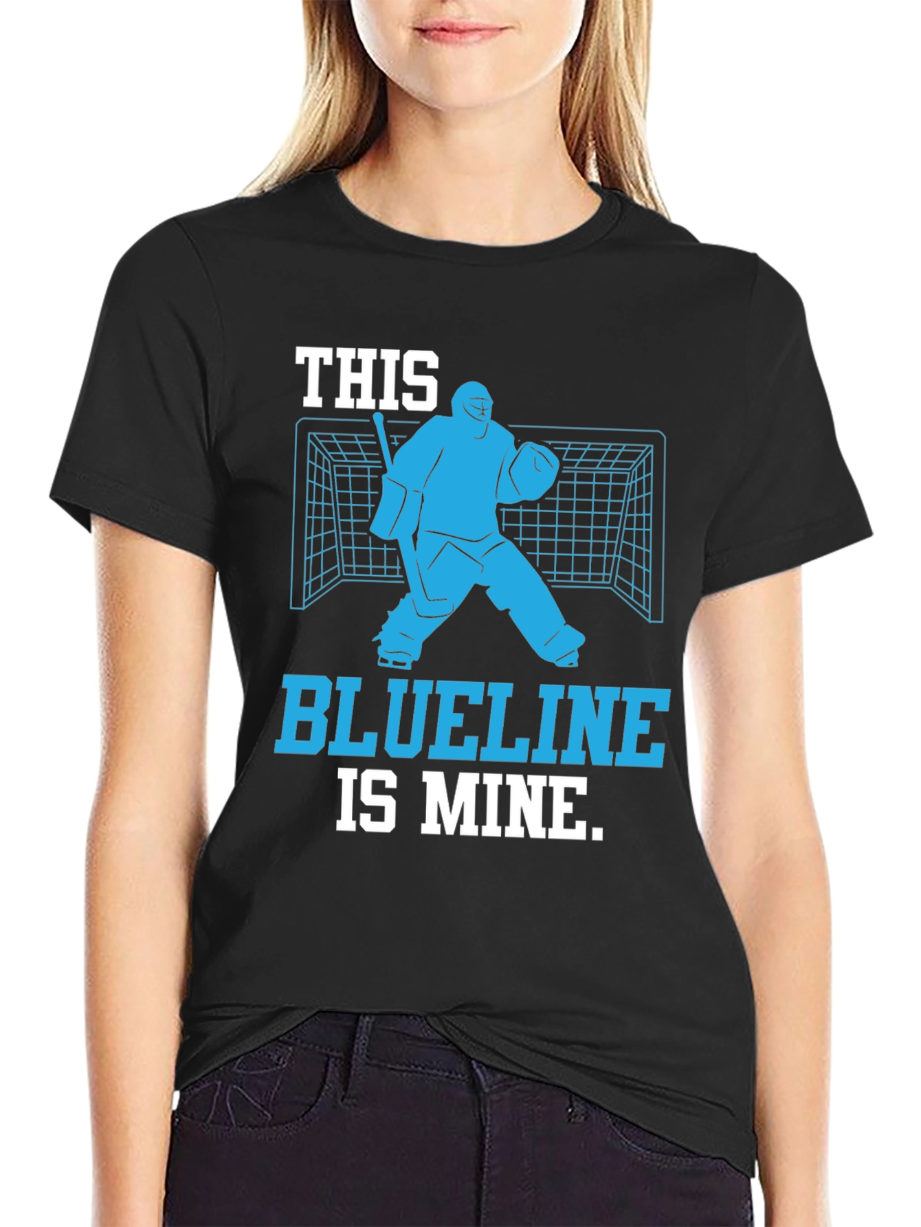 Hockey Goalie T-Shirt - Blueline is Mine!
