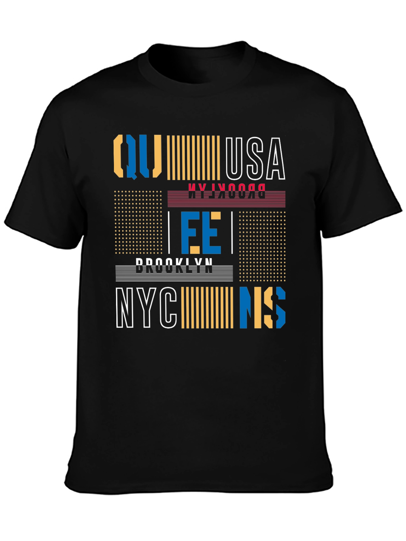 Brooklyn NYC Graphic Print Mens Black T-Shirt