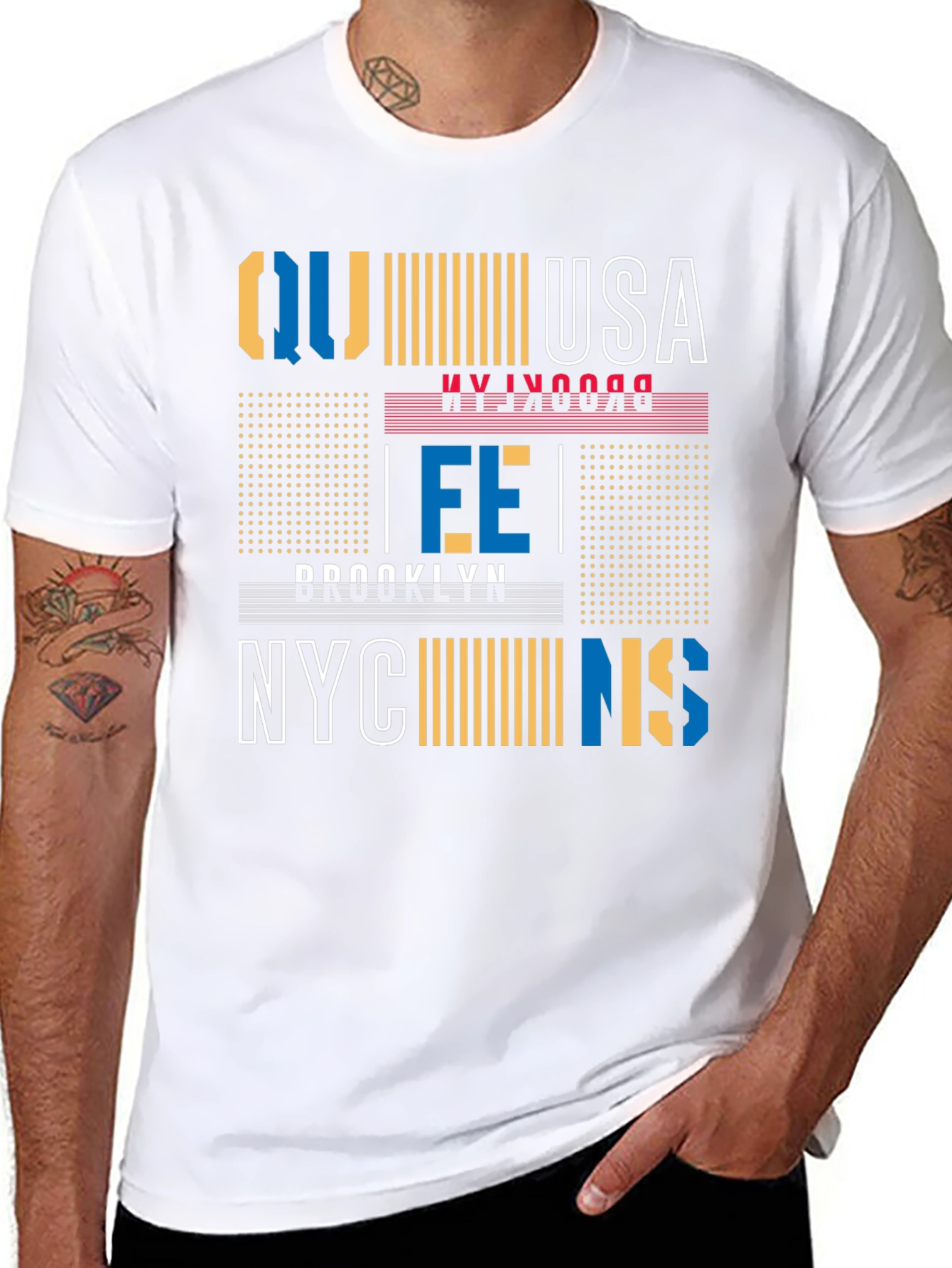 Brooklyn NYC Graphic Print Mens Black T-Shirt