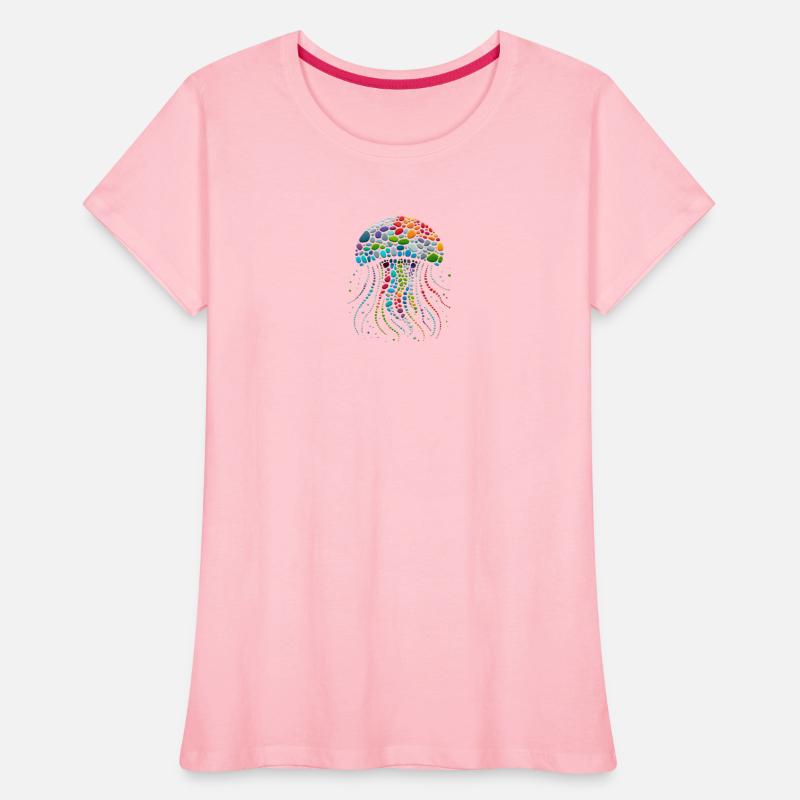 Kaleidoscope Drift - Jellyfish Pebble Mosaic