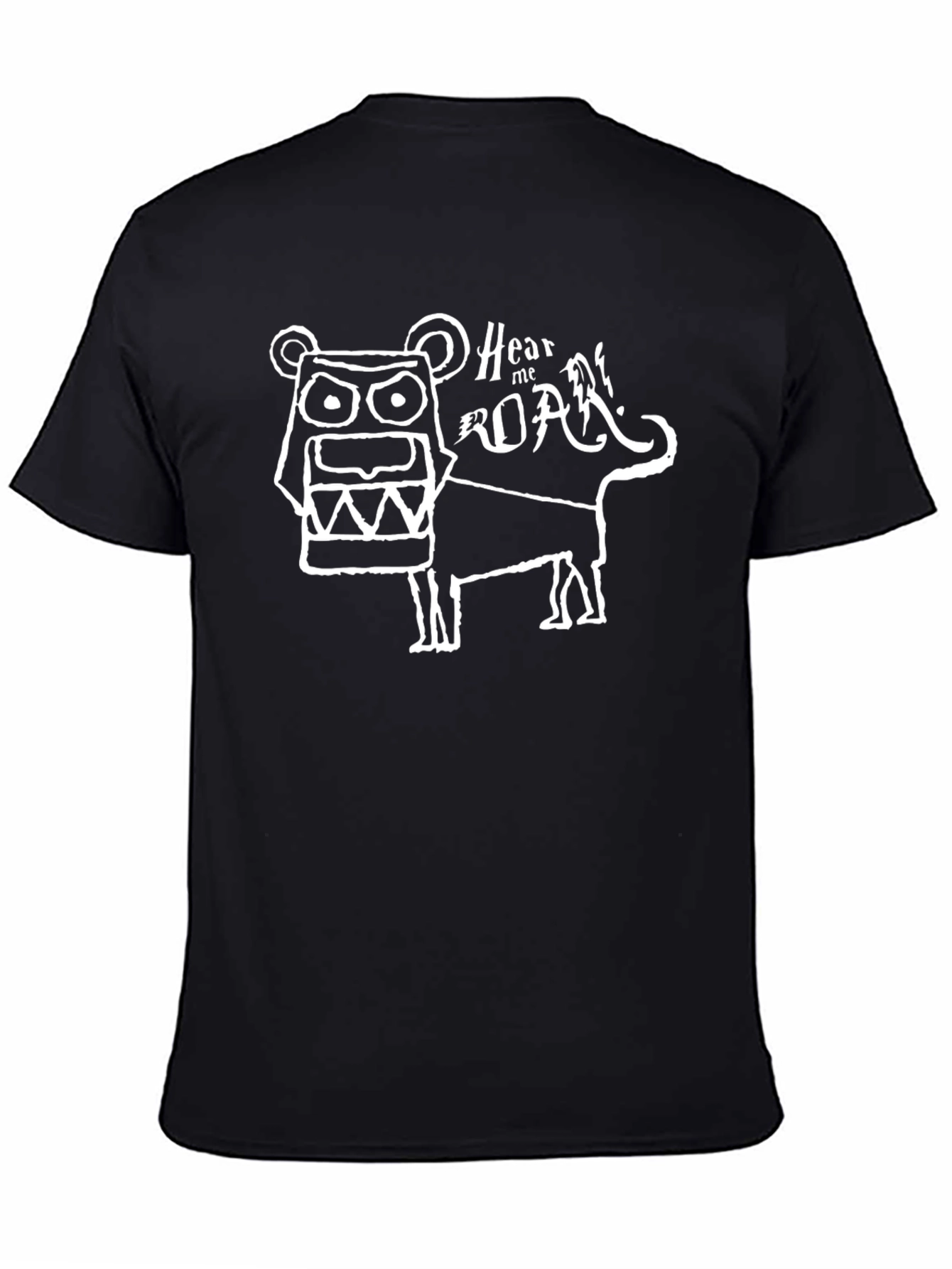 Hear Me Roar Graphic Tee - Mens Black T-Shirt