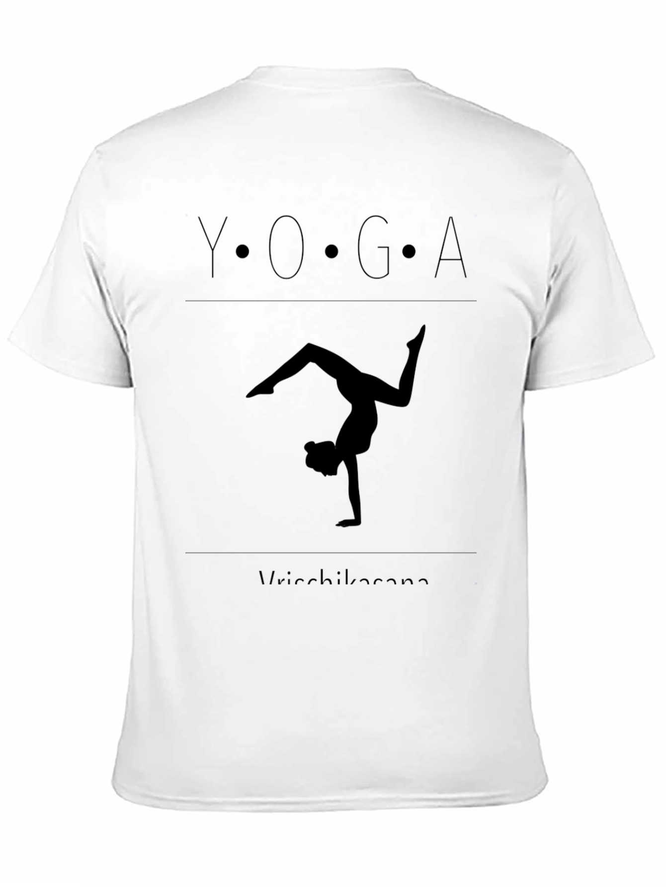 Yoga Vrksasana Pose Black T-Shirt
