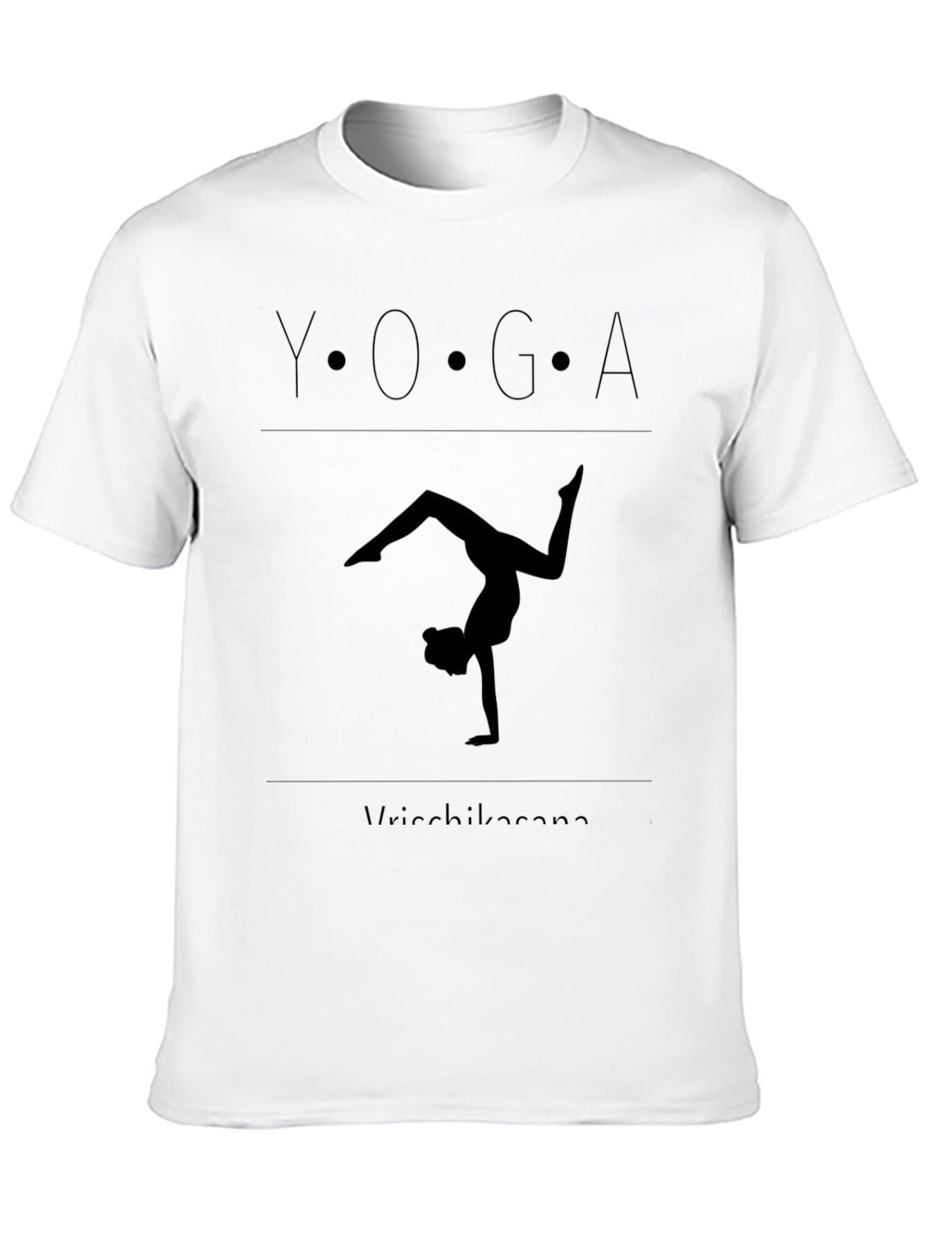 Yoga Vrksasana Pose Black T-Shirt