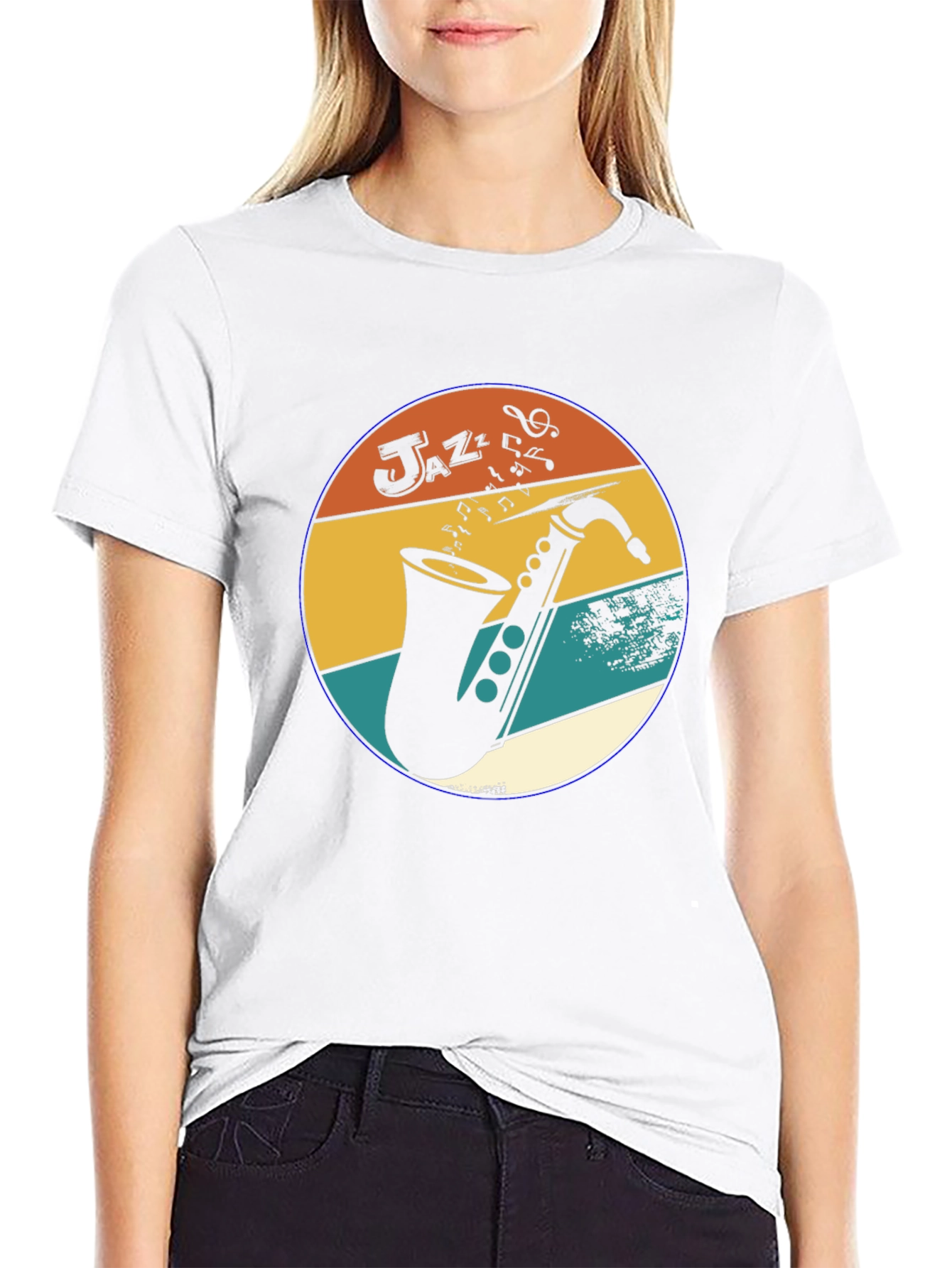 Retro Jazz Saxophone Graphic Tee