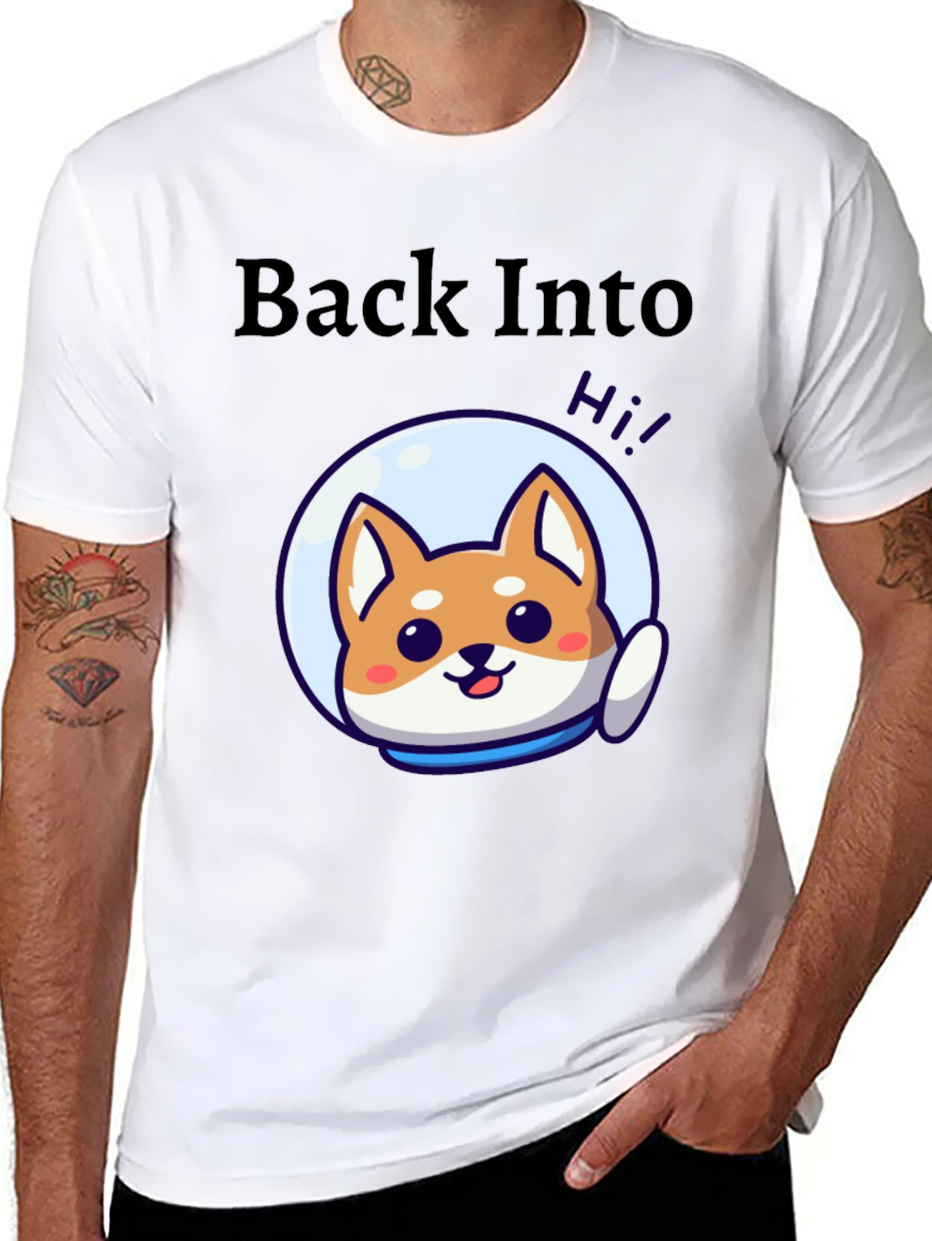 Back Into Space Doge T-Shirt - Cute Astronaut Design