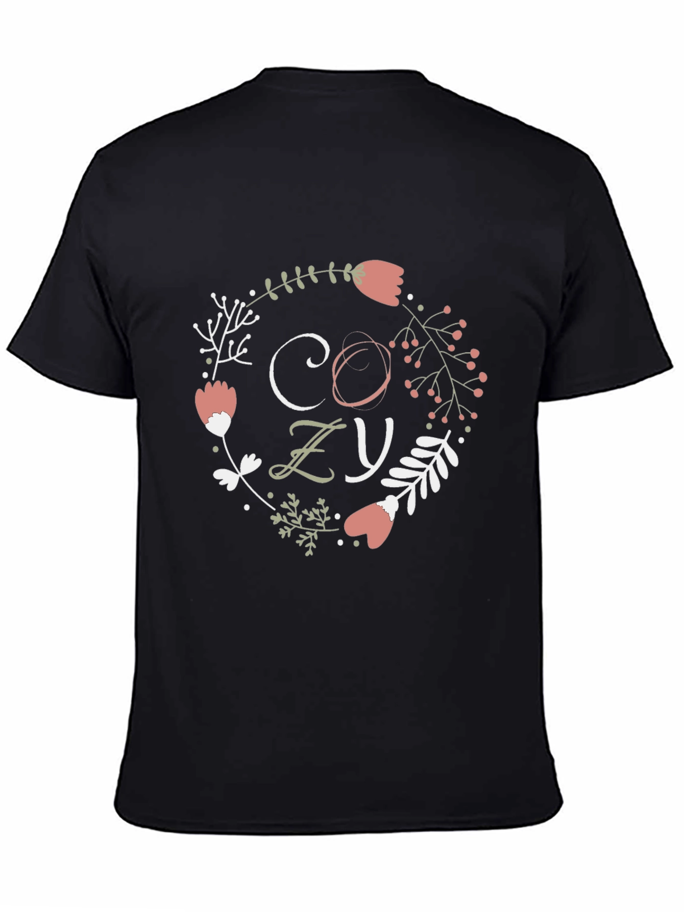 Cozy Floral Wreath Graphic Tee