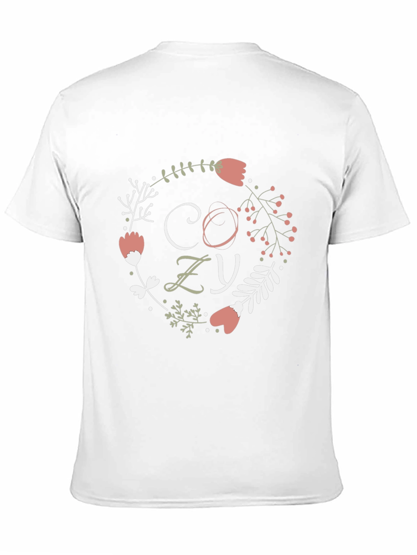 Cozy Floral Wreath Graphic Tee