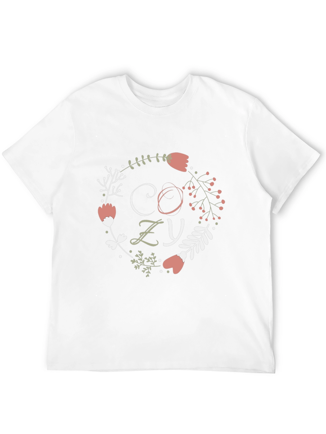 Cozy Floral Wreath Graphic Tee