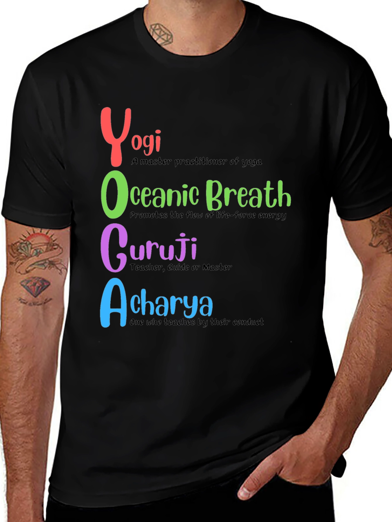 Yoga-Themed Graphic T-Shirt