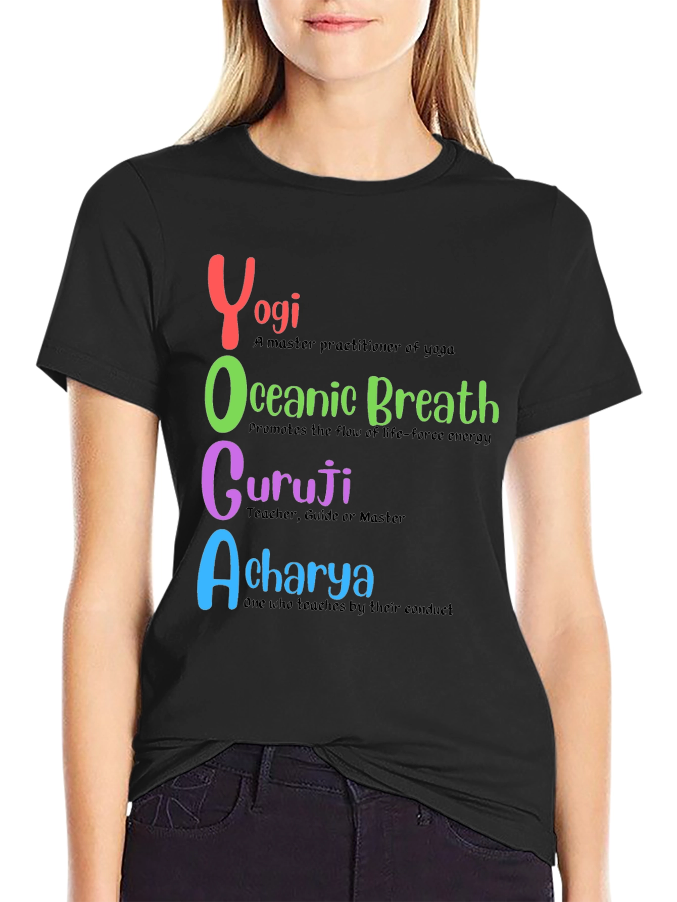 Yoga-Themed Graphic T-Shirt