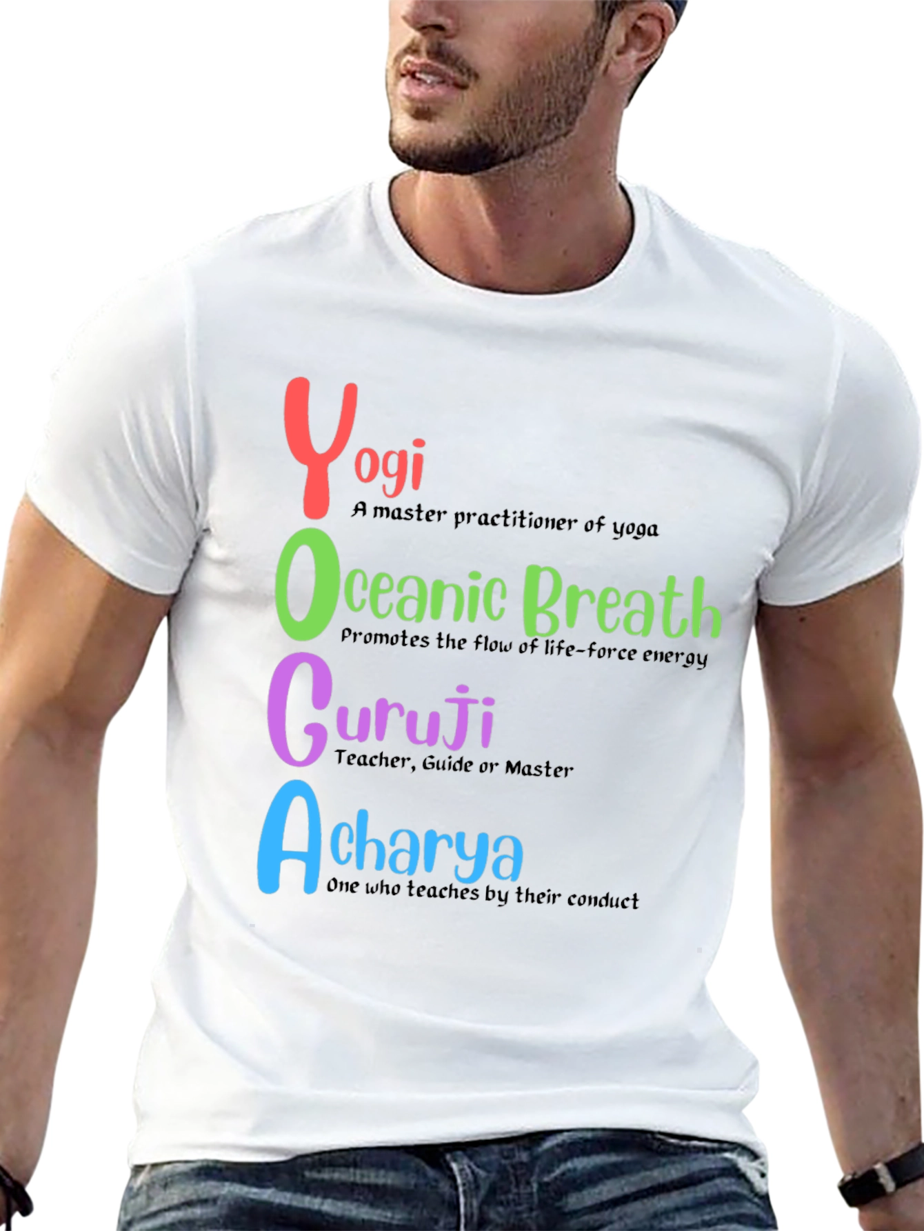 Yoga-Themed Graphic T-Shirt