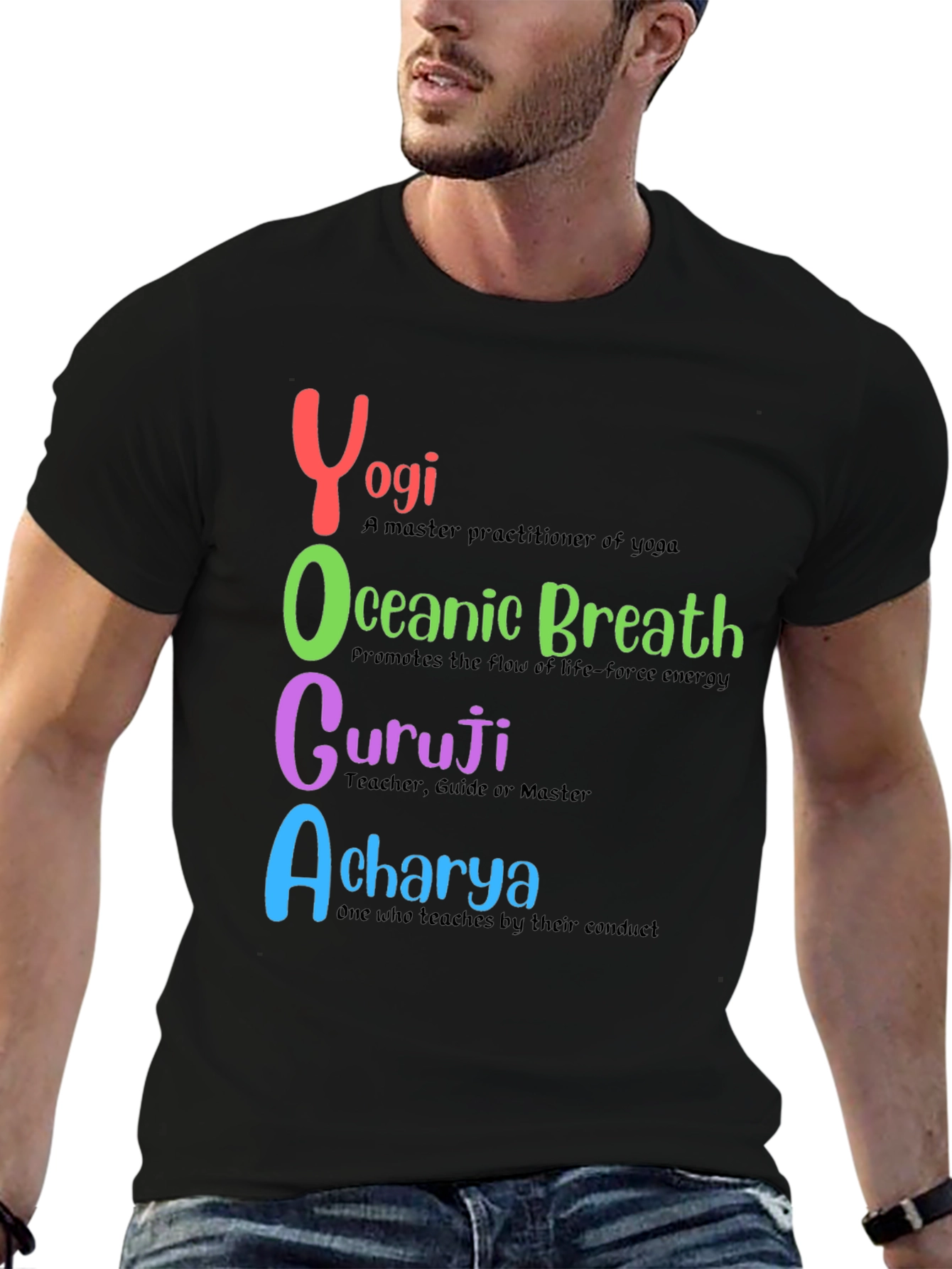 Yoga-Themed Graphic T-Shirt