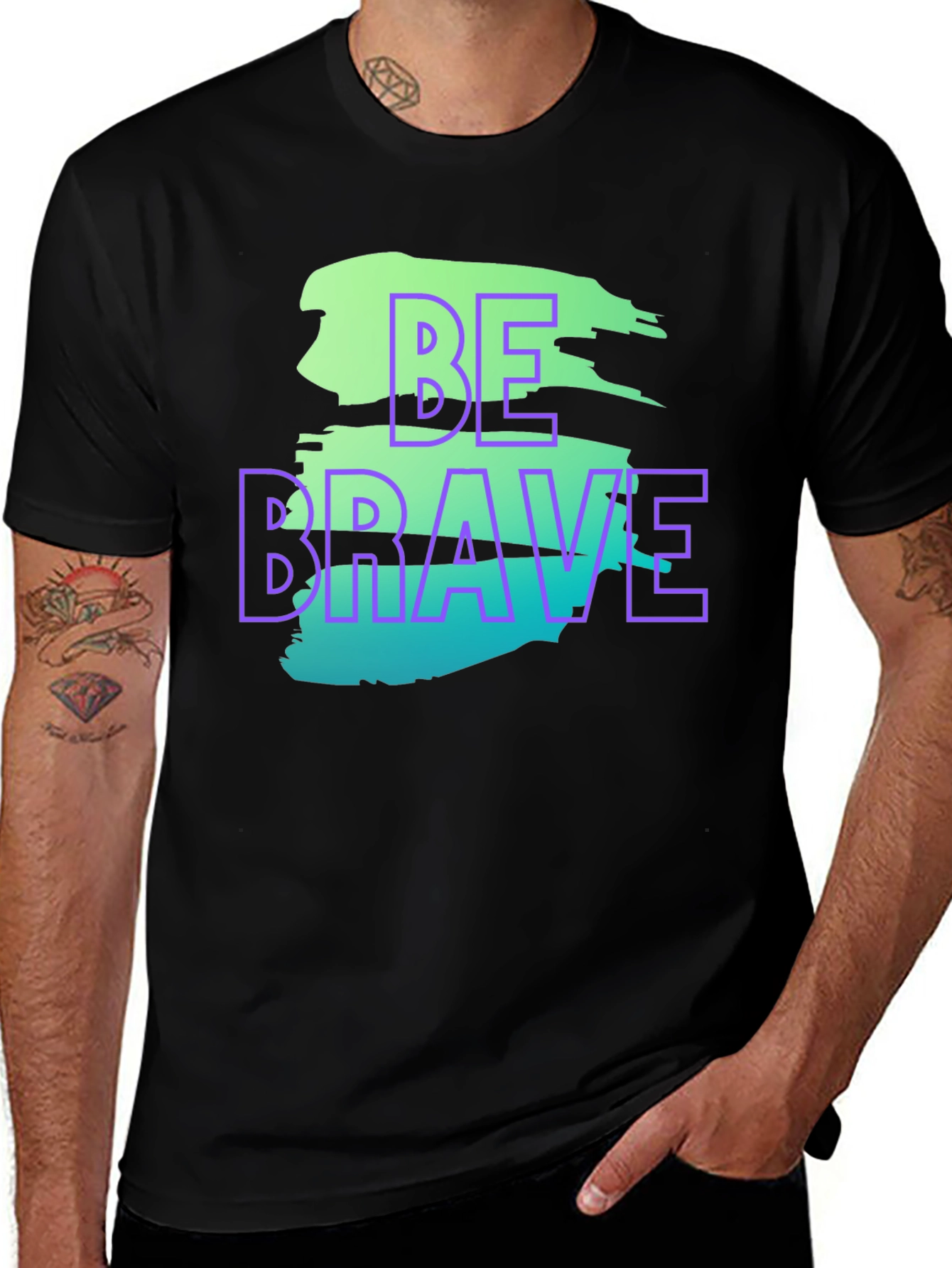 Be Brave Graphic T-Shirt - Trendy Streetwear