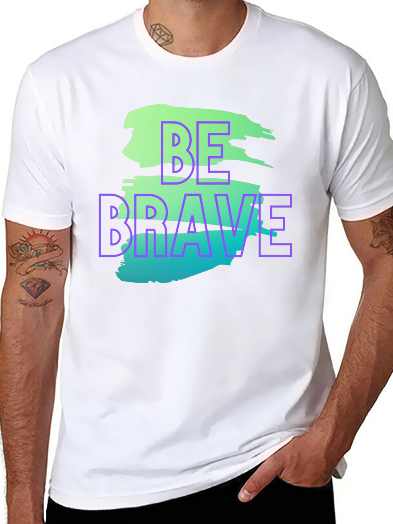 Be Brave Graphic T-Shirt - Trendy Streetwear
