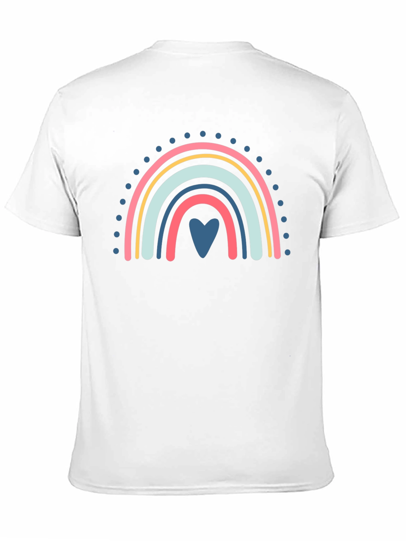 Rainbow Heart Graphic Black Tee