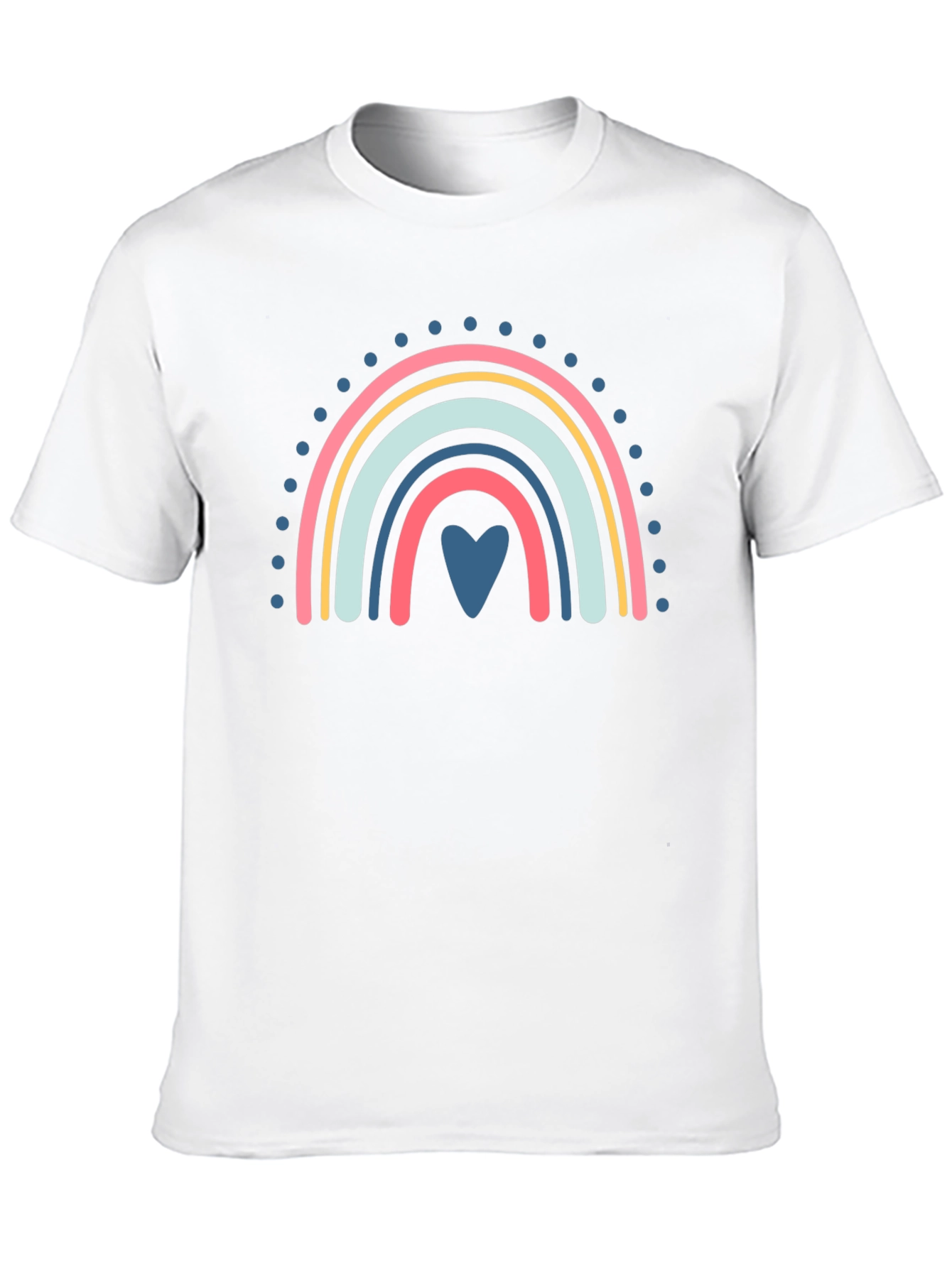 Rainbow Heart Graphic Black Tee