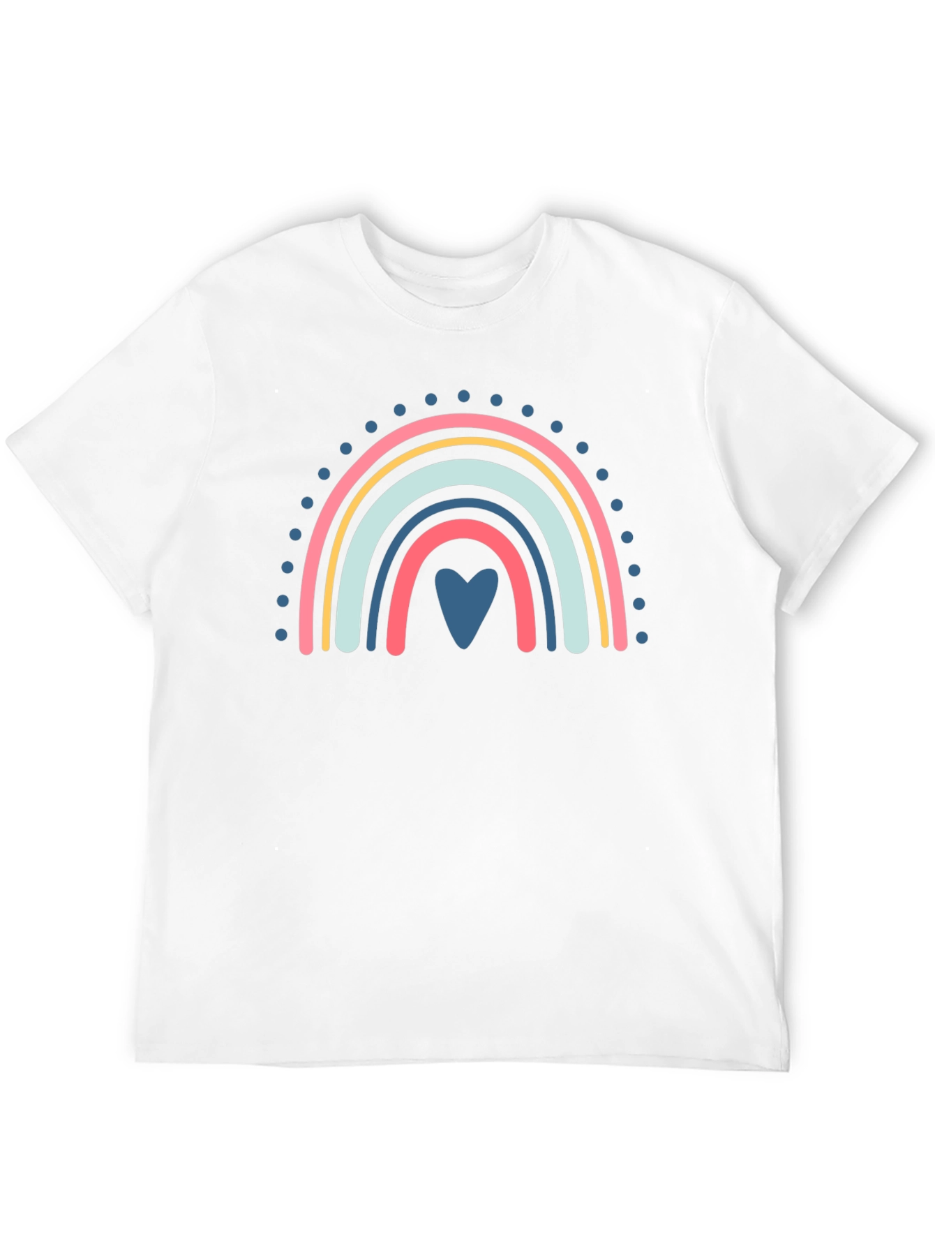 Rainbow Heart Graphic Black Tee
