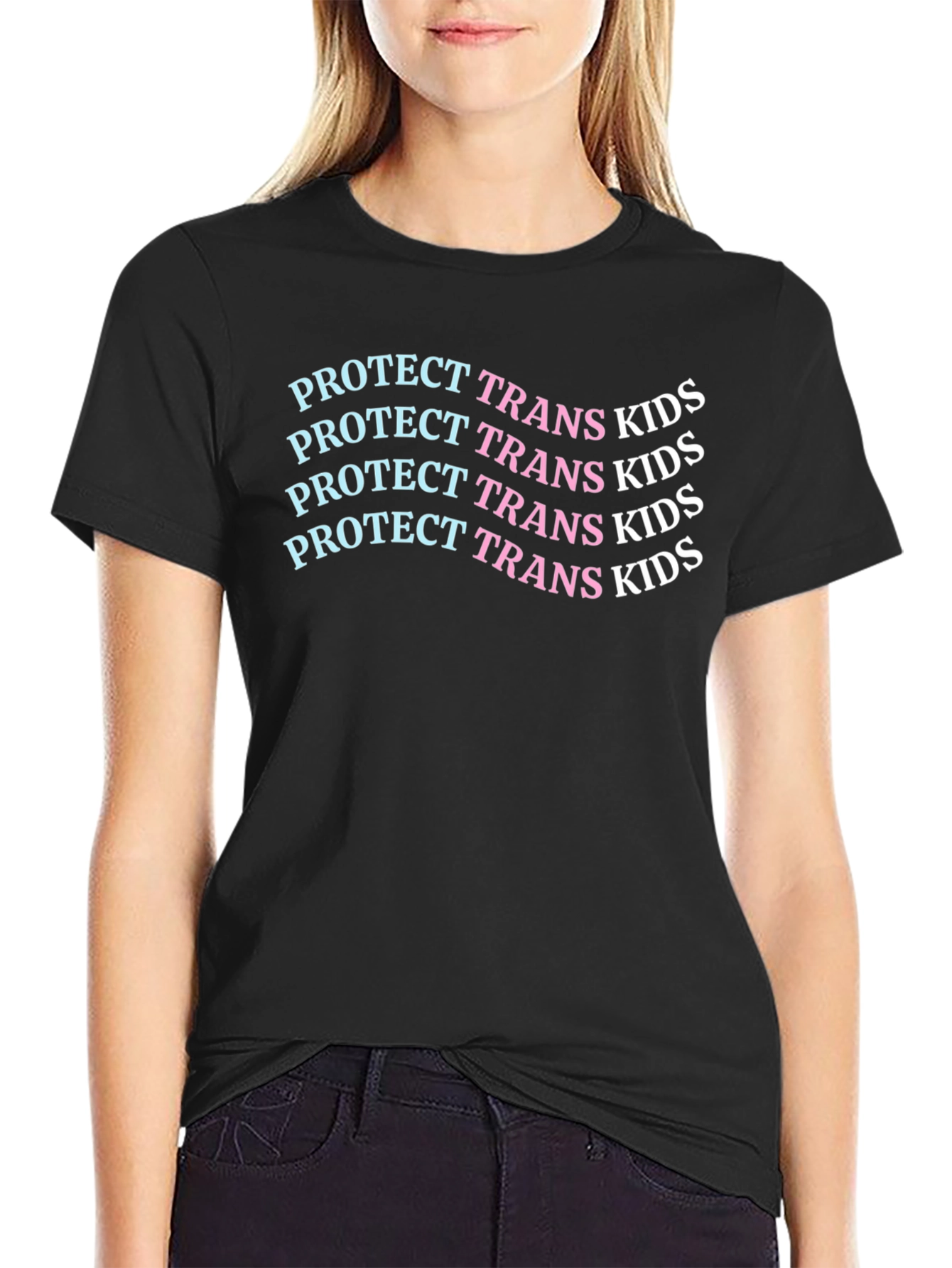Protect Trans Kids Black Graphic Tee