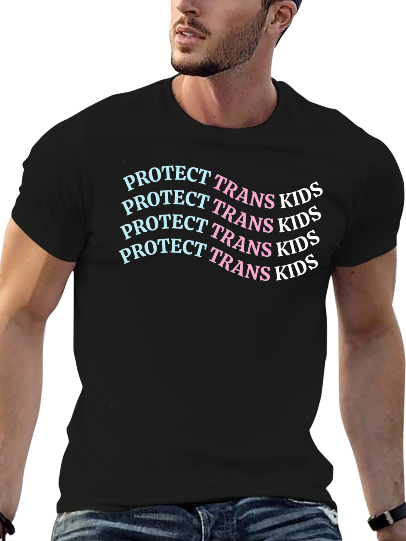 Protect Trans Kids Black Graphic Tee