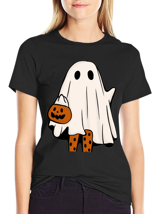 Halloween Ghost with Pumpkin T-Shirt