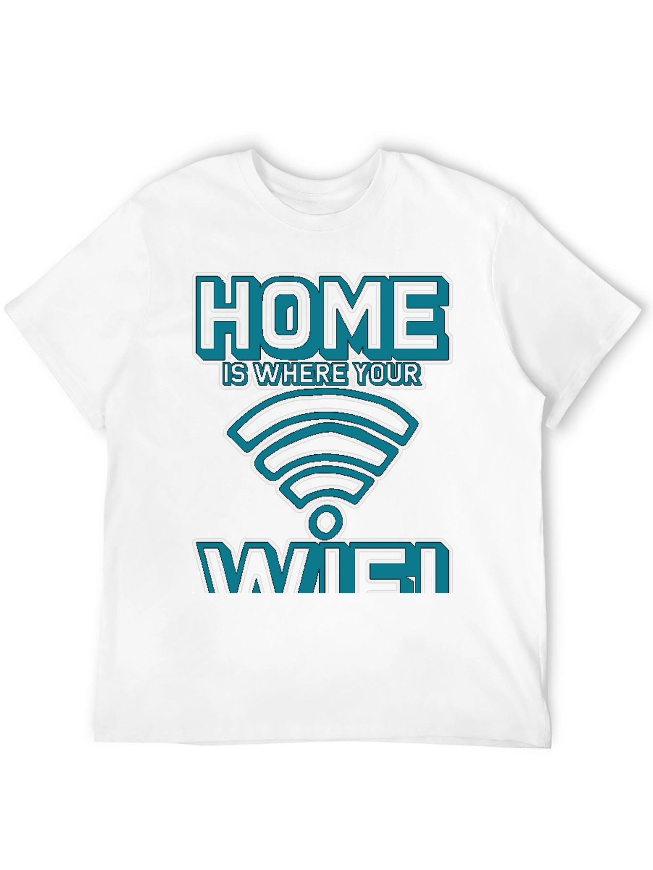 Home is Where Your WiFi Is Black Graphic T-Shirt