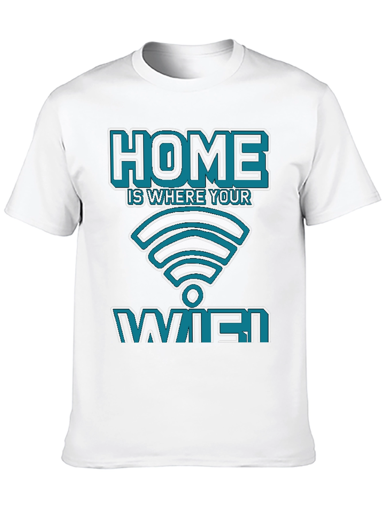 Home is Where Your WiFi Is Black Graphic T-Shirt