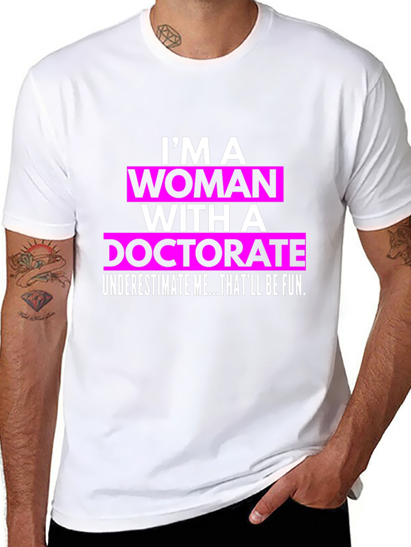 Woman with Doctorate T-Shirt - Funny PhD Gift