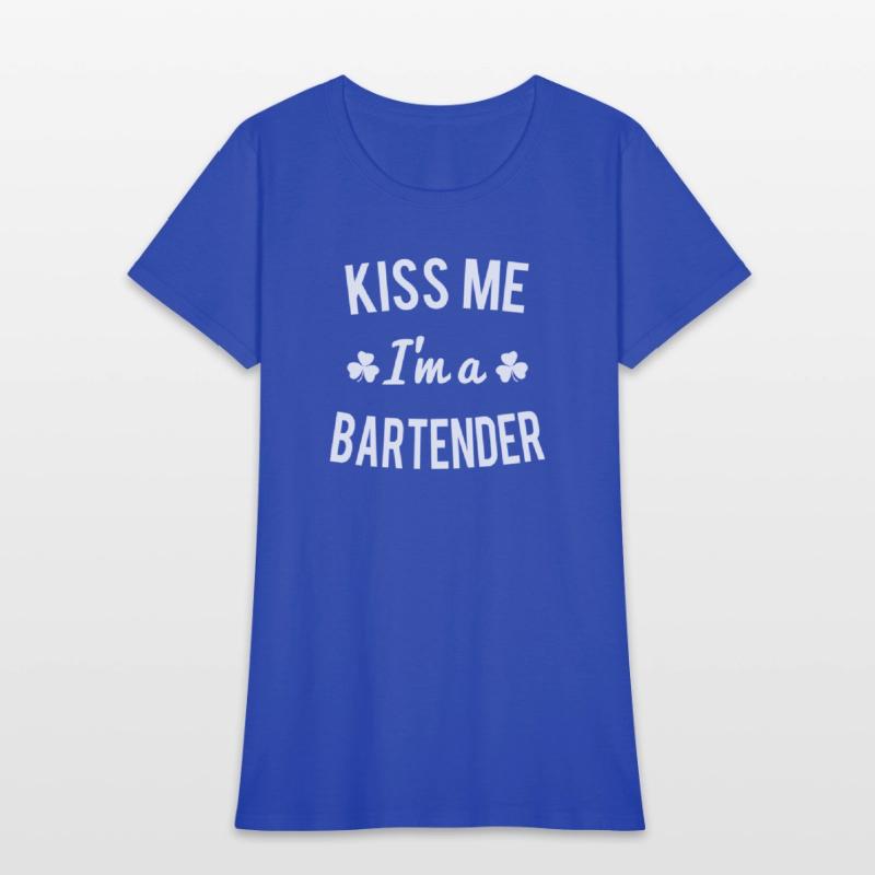 Kiss Me Im A Bartender red