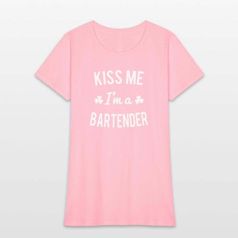 Kiss Me Im A Bartender red