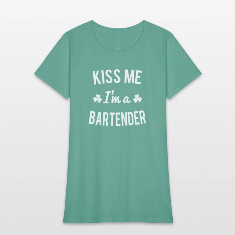 Kiss Me Im A Bartender red