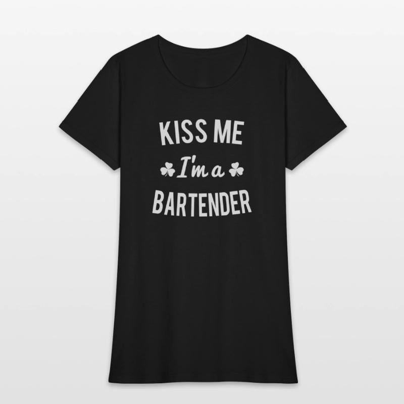 Kiss Me Im A Bartender red