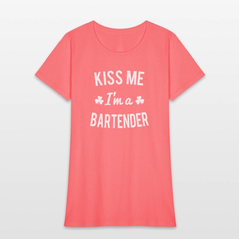 Kiss Me Im A Bartender red